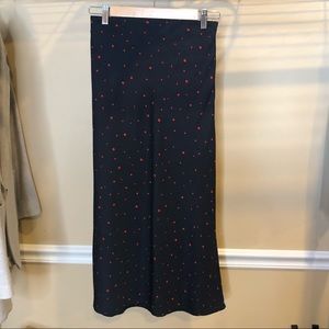 Navy Blue Midi Skirt